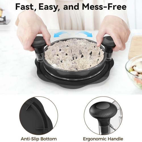 Ukeetap 10" Pro Large Meat Shredder Tool Twist for Seafood, Chicken, Beef, Black
