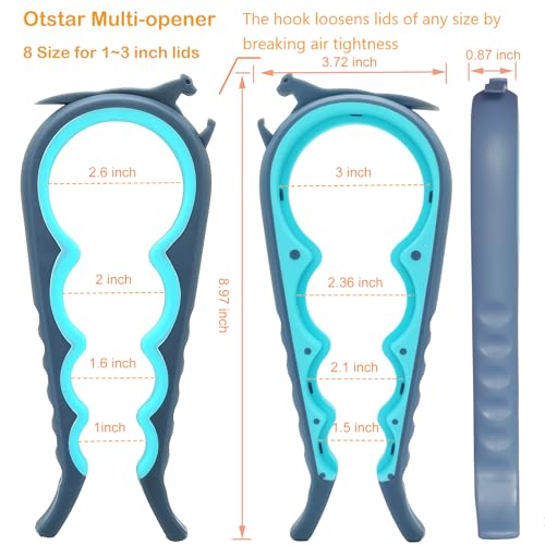 Otstar Jar Opener & Bottle Opener for Seniors with Arthritis, Weak Hands | Adjustable Lid Opener Effortlessly Opens Jars, Bottles & Pop-Top Cans, Great for Senior Parents, Grandparents, or Loved Ones