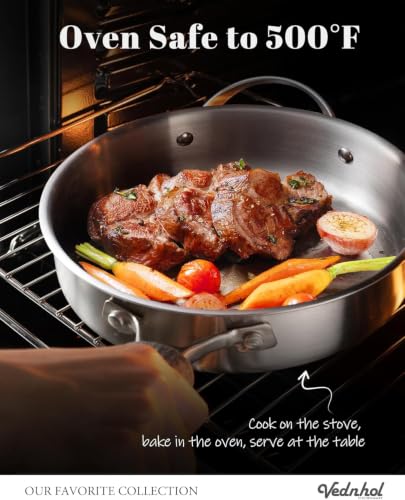 Titanium Cookware set | Hammered Titanium pans for cooking with Lids