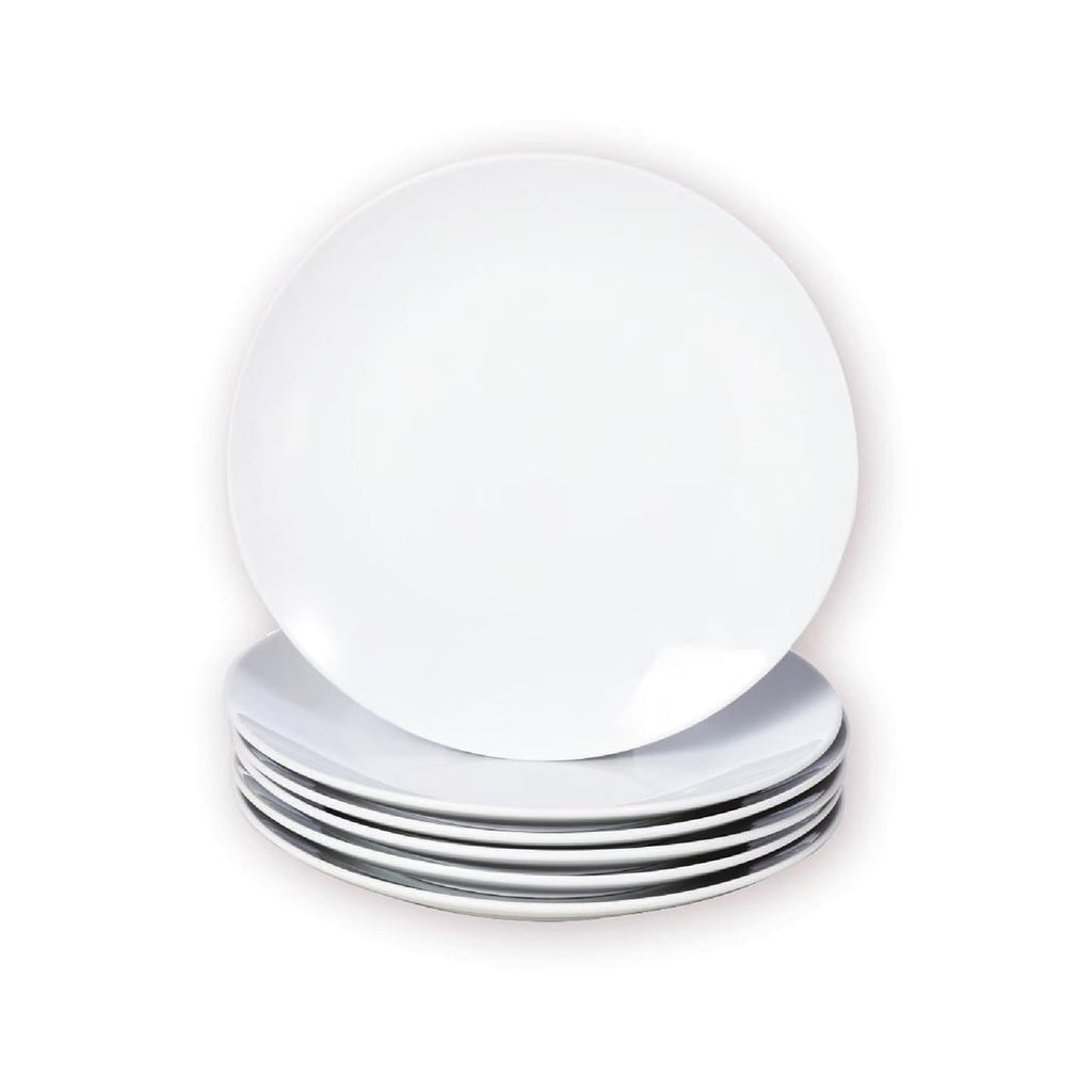 Miicol Small Dessert Plates Set of 6, Ceramic White Appetizer Plates 6 Inch | Mini Porcelain Serving Plate for Cake, Bread, Salad, Snack