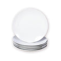 Miicol Small Dessert Plates Set of 6, Ceramic White Appetizer Plates 6 Inch | Mini Porcelain Serving Plate for Cake, Bread, Salad, Snack