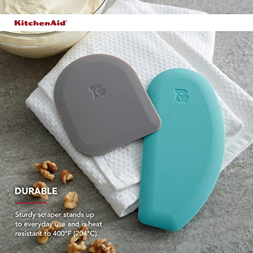 KitchenAid Gourmet Bowl Scraper, Set of 2, Aqua Sky and Storm Grey