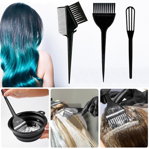Xarchy 19Pcs Professional Hair Bleach Kit, Hair Coloring Products | for Hair Highlightin and Hair Dyeing at Home with Hair Dye Brush, Hair Color Bowl, Hairclips, Gloves, Storage Bag