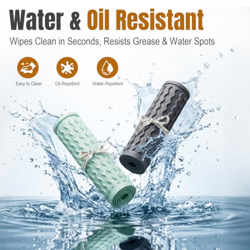 AOTASO 2 Pack Silicone Dish Drying Mat for Kitchen Counter Shower Caddy Rack Waterproof Under Sink Placemats Trivets Coffee Bar Accessories Utensil Holder Essentials Home Dining Decor Must Haves 2026