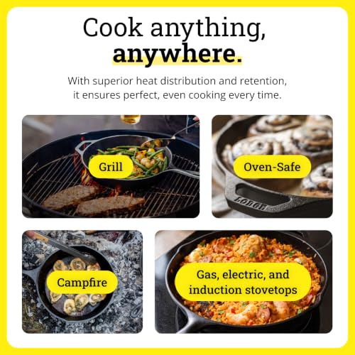 Lodge Cast Iron 5-Piece Set, PFAS-Free Pre-Seasoned Kitchen Set
