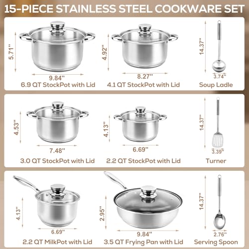Stainless Steel Cookware Set Pots and Pans