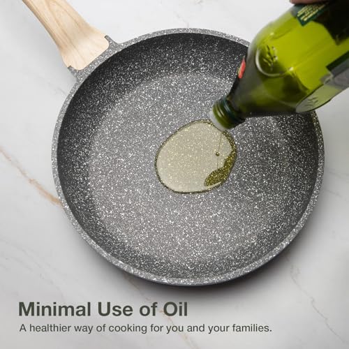 CAROTE Nonstick Frying Pan, 8 Inch Classic Granite Skillet