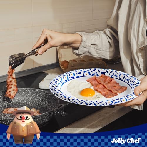 JOLLY CHEF 10 Inch Paper Plates 140 Count, Disposable Heavy Duty | Disposable Paper Plates Soak-Proof, Cut Proof, Round, Bulk Plates for Picnic, Family Gatherings, Parties