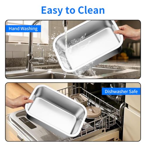 Ohtomber 1.25 Gallons Stainless Steel Dog Bowl, Big Pet Water & Food Bowl | No Spilling, Outdoor Feeder Dish Plate, For Indoor & Outdoor Feeding, Fits Big & Extra Large Dogs, Cats & All Pets