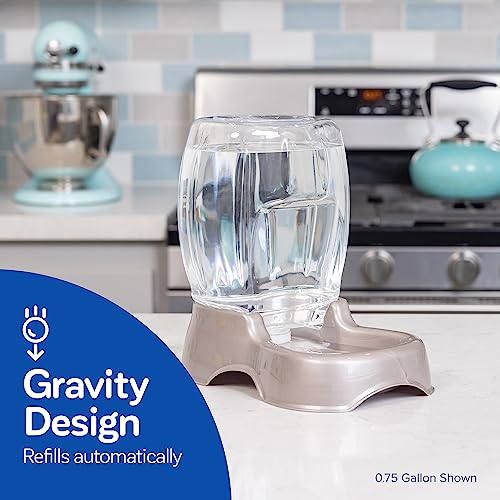 Petmate Pet Cafe Water Dispenser, XS, 0.25 GAL, Pearl Ash Blue, 7.3in | USA Made Gravity Waterer with Easy Grab Base for Cats and Dogs