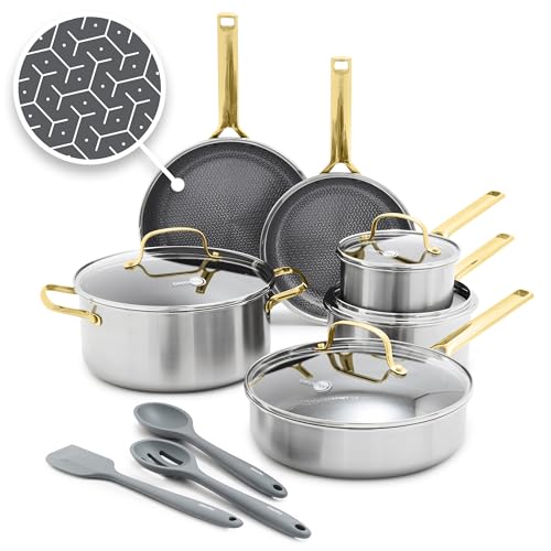 GreenPan Hybrid APEX 13 Piece Stainless Steel Ceramic Nonstick Cookware Set