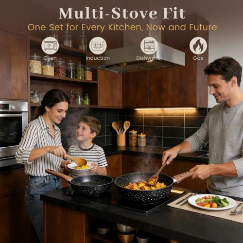 20-Piece Pots and Pans Sets Non Stick