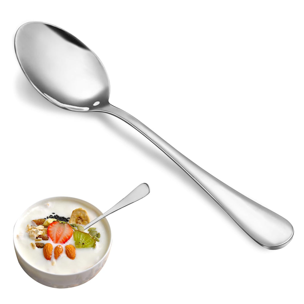 MUTNITT Teaspoon Set,16 Piece 6.7" Spoons Silverware, Premium Food Grade Stainless Steel Tea Spoons, Durable Small Spoon, Good Teaspoons, Kitchen Dessert Spoon Set, Mirror Finish & Dishwasher Safe