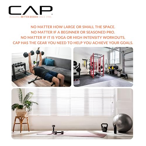 CAP Olympic 2-Inch Weight Plates, Cast Iron & Rubber Coated