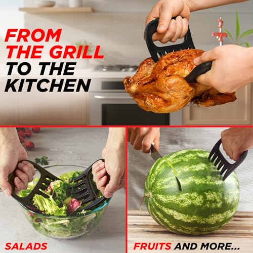Alpha Grillers Meat Shredder Claws BBQ Pulled Pork Bear Claws for Shredding | Smoker & Grilling Accessories, Chicken Shredder Tool, Pork Pulling Gift for Men