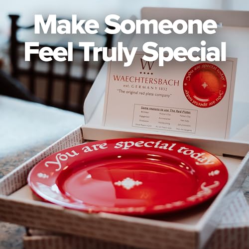 "You Are Special Today" Red Plate – Original Waechtersbach – Celebration Dish – Iconic Gift for Birthdays, Mother's Day & Milestones – German Ceramic Tradition – Dishwasher Safe, Incl. Gift Box
