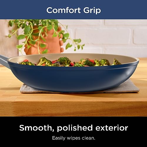 Ninja Ceramic Cookware Set, 11-Piece Kitchen Set, Navy Blue, CW49011