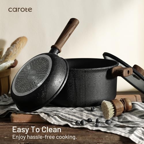 CAROTE 44pcs Pots and Pans, Nonstick Cookware Set with Bakeware