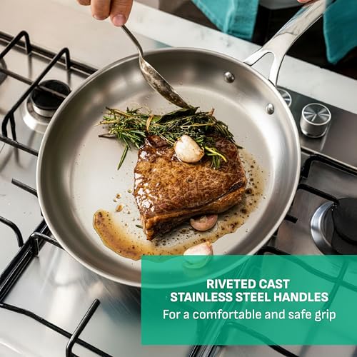 Jamie Oliver by T-fal Cooks Smart 10-Piece Stainless Steel Cookware Set