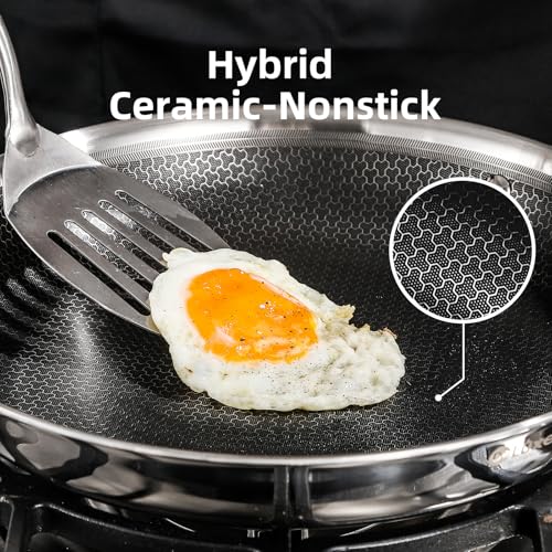 Deluxe 13 Piece Hybrid Ceramic Nonstick Stainless Steel Cookware Set