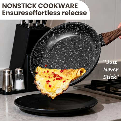 Pots and Pans Set Non Stick, 31 Piece Kitchen Induction Cookware & Bakeware Set, Nonstick Kitchen Cooking Pans Set with Frying Pans Set Grill Pan Saucepan Baking Sheet & Utensils, PFOA Free