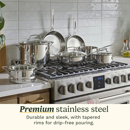 Cuisinart Chef's Classic Stainless Steel Pots and Pans Set, 11 pc, 77-11G