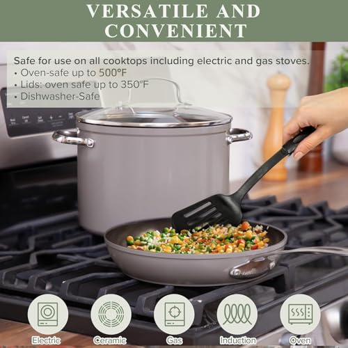 Nuwave Healthy Duralon Blue Ceramic Nonstick Cookware Set, PFAS Free