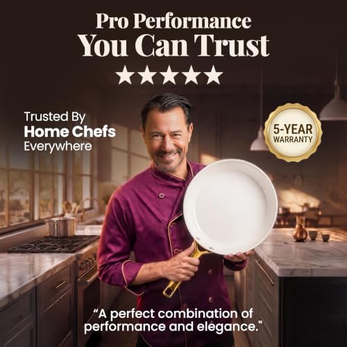 GOTHAM STEEL HAMMERED 20 Pc Titanium Ceramic Cookware Set, Diamond Infused