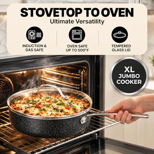 GRANITESTONE 20pc Pots and Pans Set Non Stick Cookware Set, Diamond Infused
