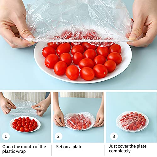 Homelove 300pcs Bowl Covers Bread Proofing - Plastic Wrap for Food Sourdough Bread Baking Rising Elastic Reusable Plate Covers Outdoor Food Fresh Keeping Bags Shower Cap Hair Deep Conditioning