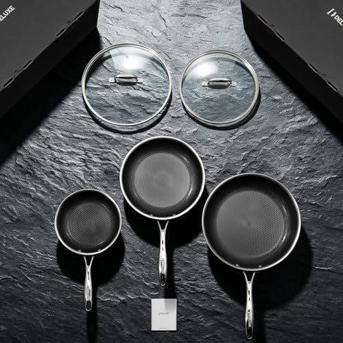 Deluxe 13 Piece Hybrid Ceramic Nonstick Stainless Steel Cookware Set