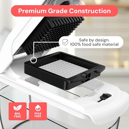 Fullstar Pro Original Vegetable Chopper & Spiralizer, All-in-1 Kitchen Tool | Multi-Blade Veggie Chopper, 5-Cup Container Onion & Food Cutter Dicer Spiralizer Dishwasher Safe Kitchen Gadgets & Essentials
