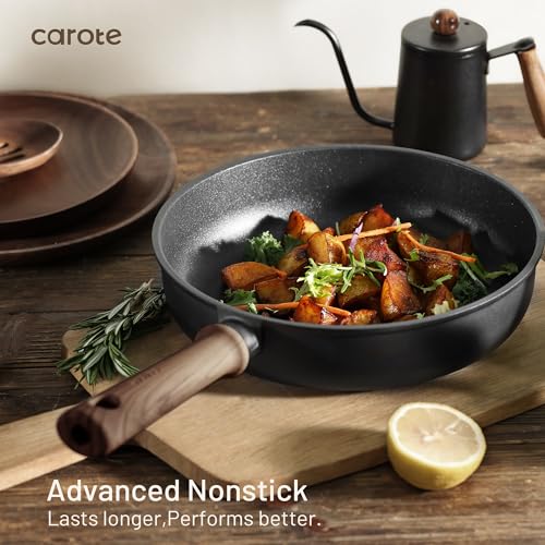 CAROTE 24pcs Nonstick Cookware Sets, Pots and Pans Set
