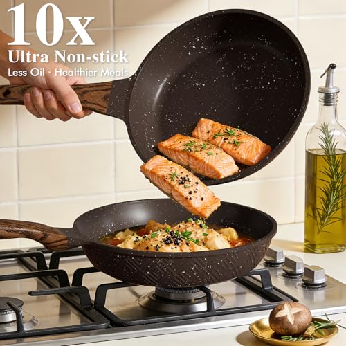 Umite Chef Pots and Pans Set Non Stick, 26pcs Nonstick Cookware Sets