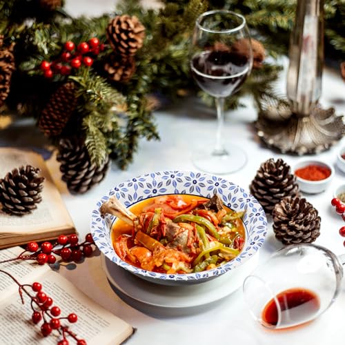 JOLLY CHEF 160 Count Paper Bowls 20 oz | Soak Proof, Heavy Duty Printed Disposable Bowls Bulk for Dinner or Lunch