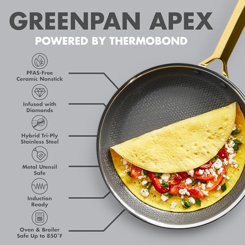 GreenPan Hybrid APEX 13 Piece Stainless Steel Ceramic Nonstick Cookware Set