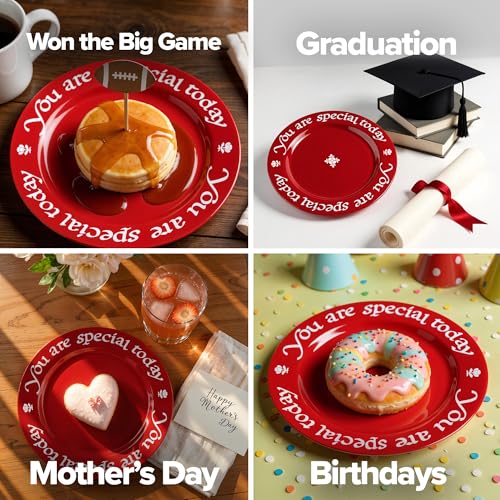 "You Are Special Today" Red Plate – Original Waechtersbach – Celebration Dish – Iconic Gift for Birthdays, Mother's Day & Milestones – German Ceramic Tradition – Dishwasher Safe, Incl. Gift Box