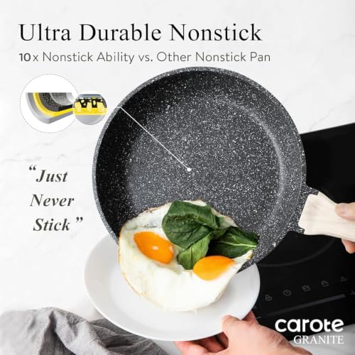 CAROTE Nonstick Cookware Sets, Pots and Pans Set, 20pcs