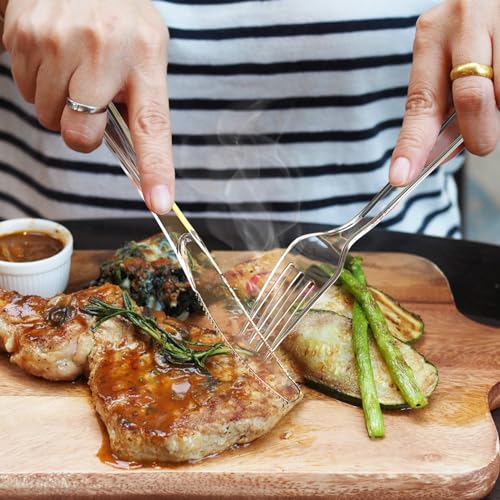 Dealusy 360 Count Extra Heavy Duty Clear Plastic Forks Disposable | BPA-Free, Heat Resistant, Solid and Durable Disposable Forks Bulk, Premium Plastic Forks Heavy Duty for Party Supply
