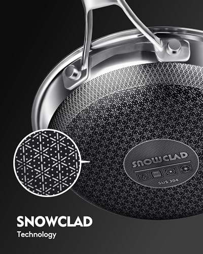 SNOWCLAD Pots and Pans Set Non Stick | Stainless Steel Kitchen Cookware