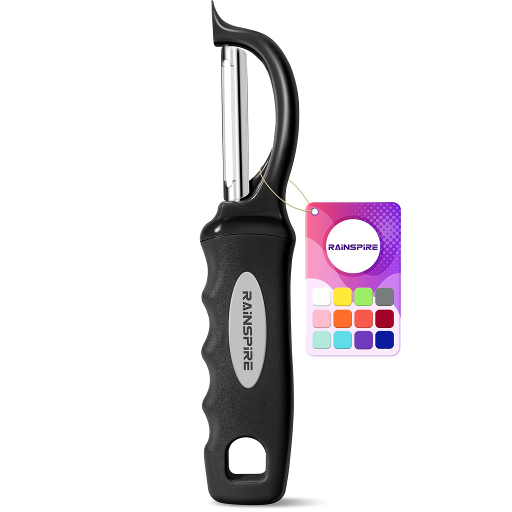 Swivel Vegetable Peeler Comfort Handle Sturdy Long-Lasting 1Pcs Black | Dishwasher Safe Gift for Cooks Potato Peeler for Kitchen Carrot Peeler Fruit Veggie Peeler Sharp Stainless Steel Blades