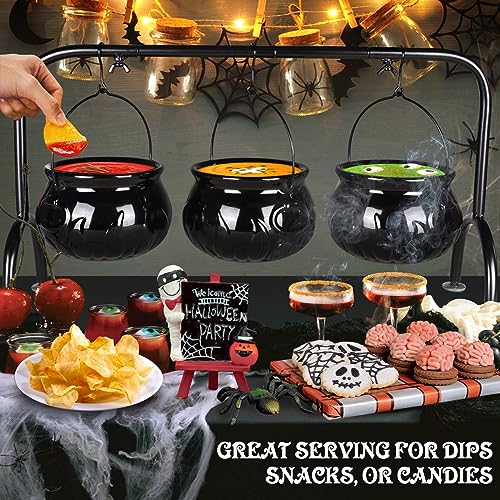 Halloween Party Decorations, 3 Ceramic Witches Cauldron Serving Bowls Set | Halloween Decorations Hocus Pocus Witch Decor Bowl Serving Cauldron for Party Supplies Home Kitchen Outdoor Indoor Decoration