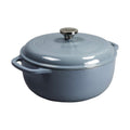 Lodge Essential Enamel Cast Iron Dutch Oven, 7.5 Quart, Storm Blue