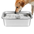 Ohtomber 1.25 Gallons Stainless Steel Dog Bowl, Big Pet Water & Food Bowl | No Spilling, Outdoor Feeder Dish Plate, For Indoor & Outdoor Feeding, Fits Big & Extra Large Dogs, Cats & All Pets