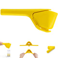 Dreamfarm Fluicer Fold-Flat Citrus Juicer - Lemon Easy, manual fresh lemon juice squeezer with pip catcher, suits lemons and limes, compact storage, 10"