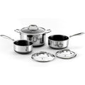 HexClad 6pc Hybrid Nonstick Pot Set with Lids, 2, 3 & 8 Qt Pots