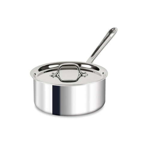 All-Clad - 8701004398 All-Clad 4203 Stainless Steel Tri-Ply Bonded Dishwasher Safe Sauce Pan with Lid / Cookware, 3-Quart, Silver -