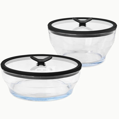 Anyday 4-Pc Microwave Cookware Set (Clear Black Sesame)