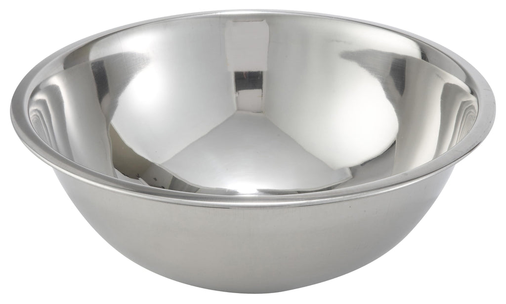 Winco 8 qt Stainless Steel Mixing Bowl | Dishwasher safe, Heavy-duty, Reinforced rim, Great for Salads, Sides, Pasta and Shared Dishes