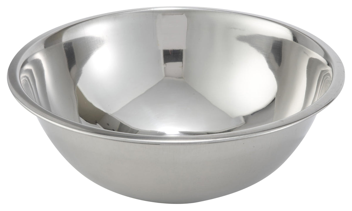 Winco 8 qt Stainless Steel Mixing Bowl | Dishwasher safe, Heavy-duty, Reinforced rim, Great for Salads, Sides, Pasta and Shared Dishes